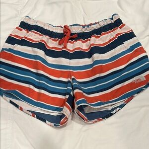 The North Face Striped Red and Blue Women's Shorts